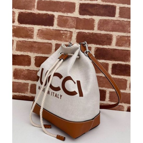 Migliore Repliche Borsa a tracolla piccola Gucci con stampa Gucci 772856 Caffè Economiche Outlet Online
