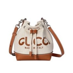 Perfette Qualità Repliche Borsa a tracolla mini Gucci con stampa Gucci 777166 Caffè Imitazione
