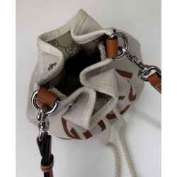 Perfette Qualità Repliche Borsa a tracolla mini Gucci con stampa Gucci 777166 Caffè Imitazione