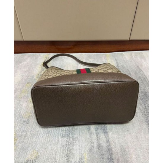 Perfette Qualità Repliche Borsa a tracolla media Gucci Ophidia GG 781392 Caffè scuro Imitazione