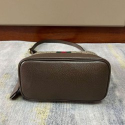 Migliore Repliche Borsa a tracolla piccola Gucci Ophidia GG 781402 Caffè scuro Economiche Outlet Online