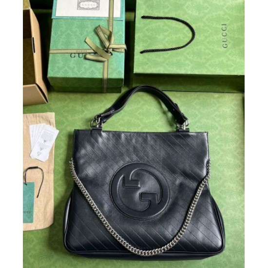 Repliche Borsa tote media Gucci Blondie 751516 Nera Imitazioni Premium Replica perfetta Borsa tote media Gucci Blondie 751516 Nera Imitazione Outlet Online