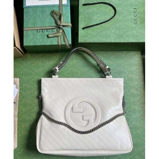 Perfette Qualità Repliche Borsa tote media Gucci Blondie 751516 Crema Imitazione
