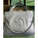 Migliore Repliche Borsa tote media Gucci Blondie 751516 Argento Economiche Outlet Online