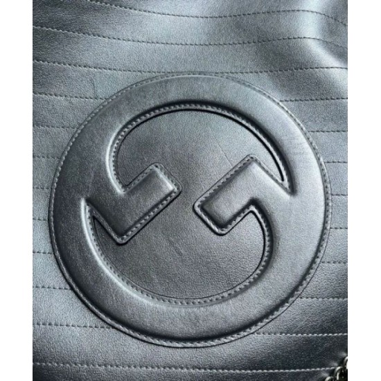 Migliore Repliche Borsa tote media Gucci Blondie 751516 Argento Economiche Outlet Online