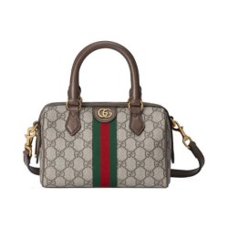 Migliore Repliche Borsa Gucci Ophidia Gg mini con manico superiore 772053 Caffè scuro Economiche Outlet Online
