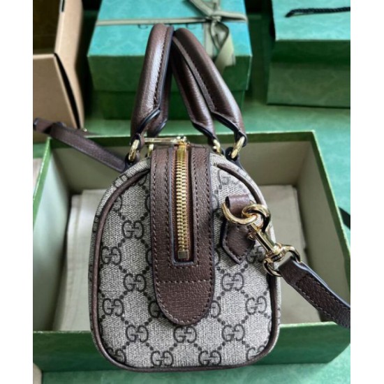 Migliore Repliche Borsa Gucci Ophidia Gg mini con manico superiore 772053 Caffè scuro Economiche Outlet Online