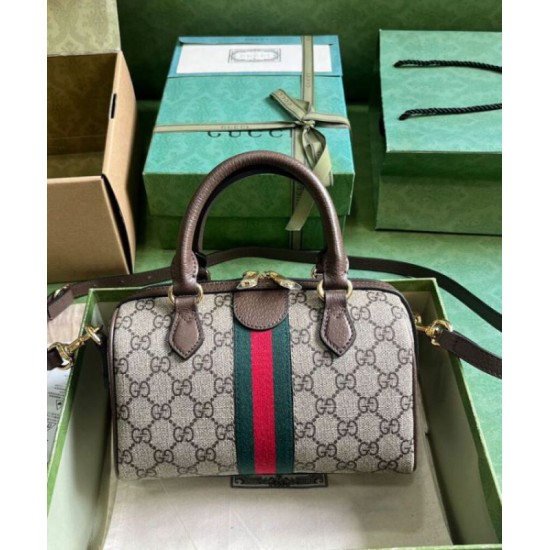 Migliore Repliche Borsa Gucci Ophidia Gg mini con manico superiore 772053 Caffè scuro Economiche Outlet Online