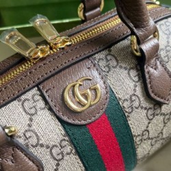 Migliore Repliche Borsa Gucci Ophidia Gg mini con manico superiore 772053 Caffè scuro Economiche Outlet Online