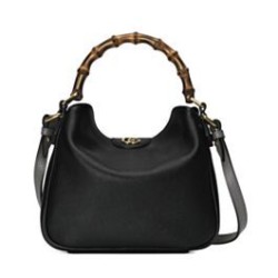 Perfette Qualità Repliche Gucci Diana piccola tracolla in bambù borsa Nero Imitazione