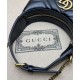 Miglior Falso Gucci GG Marmont Una mini borsa a forma di mezzaluna Nera Economiche Premium