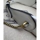 Migliore Repliche Gucci GG Marmont Una mini borsa a forma di mezzaluna Bianca Economiche Outlet Online