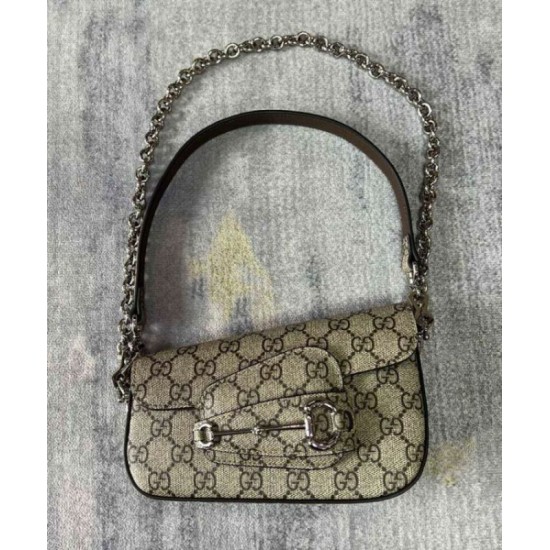 Migliore Repliche Borsa a tracolla mini Gucci Horsebit 1955 774209 Caffè Economiche Outlet Online