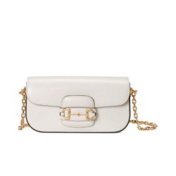 Replica perfetta Borsa a tracolla piccola Gucci Horsebit 1955 735178 Crema Imitazione Outlet Online