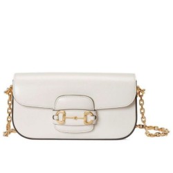 Replica perfetta Borsa a tracolla piccola Gucci Horsebit 1955 735178 Crema Imitazione Outlet Online