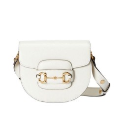 Replica perfetta Borsa mini arrotondata Gucci Horsebit 1955 760191 Crema Imitazione Outlet Online