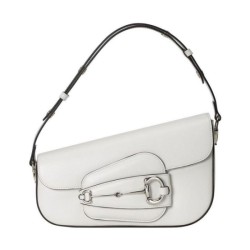 Migliore Repliche Borsa a tracolla Gucci Horsebit 1955 764155 Bianco Economiche Outlet Online