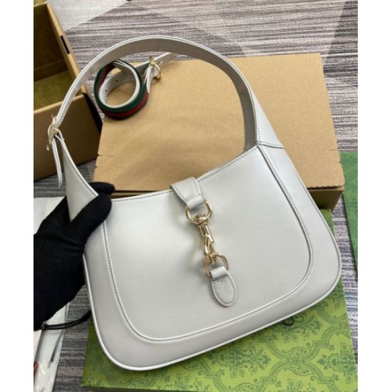 Miglior Falso Borsa a tracolla piccola Gucci Jackie 782849 Crema Economiche Premium