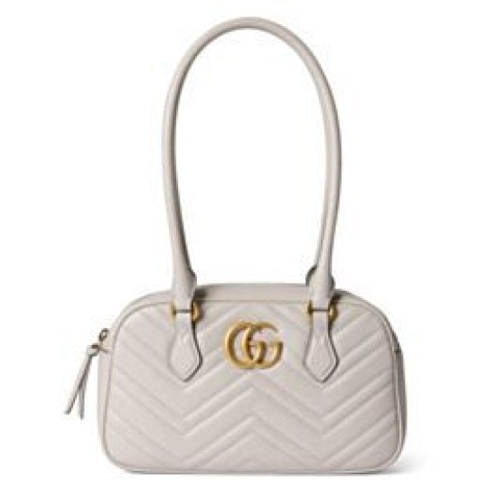 Migliore Repliche Borsa piccola con manico superiore Gucci GG Marmont 795199 Grigio chiaro Economiche Outlet Online