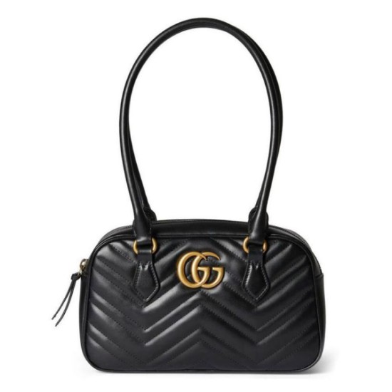 Replica perfetta Borsa piccola con manico superiore Gucci GG Marmont 795199 Nera Imitazione Outlet Online