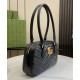 Replica perfetta Borsa piccola con manico superiore Gucci GG Marmont 795199 Nera Imitazione Outlet Online
