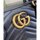 Replica perfetta Borsa piccola con manico superiore Gucci GG Marmont 795199 Nera Imitazione Outlet Online
