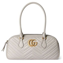 Replica perfetta Borsa media con manico superiore Gucci GG Marmont 795218 Grigio chiaro Imitazione Outlet Online