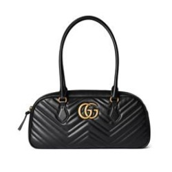 Replica perfetta Borsa media con manico superiore Gucci GG Marmont 795218 Nera Imitazione Outlet Online