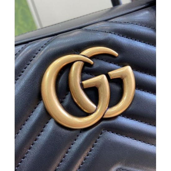Repliche Borsa media con manico superiore Gucci GG Marmont 795218 Nera Imitazioni Premium Replica perfetta Borsa media con manico superiore Gucci GG Marmont 795218 Nera Imitazione Outlet Online