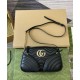 Migliore Repliche Borsa a tracolla Gucci GG Marmont piccola 798715 Nero Economiche Outlet Online