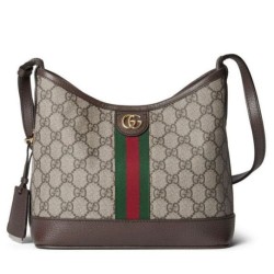 Migliore Repliche Borsa a tracolla piccola Gucci Ophidia Series GG Dark Coffee Economiche Outlet Online