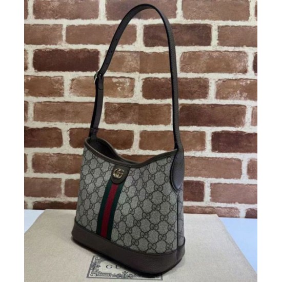 Migliore Repliche Borsa a tracolla piccola Gucci Ophidia Series GG Dark Coffee Economiche Outlet Online