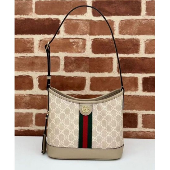 Replica perfetta Borsa a tracolla piccola Gucci Ophidia Series GG Crema Imitazione Outlet Online