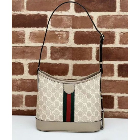 Replica perfetta Borsa a tracolla piccola Gucci Ophidia Series GG Crema Imitazione Outlet Online