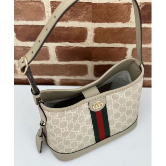 Replica perfetta Borsa a tracolla piccola Gucci Ophidia Series GG Crema Imitazione Outlet Online