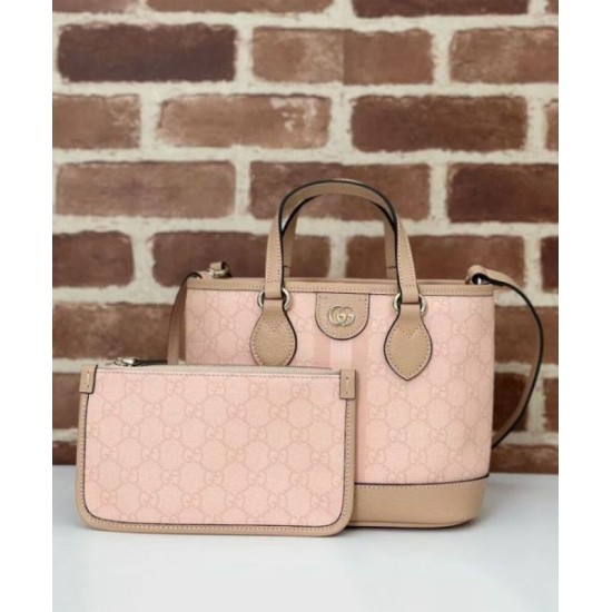 Perfette Qualità Repliche Borsa tote mini Gucci serie Ophidia Rosa Imitazione