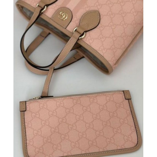Perfette Qualità Repliche Borsa tote mini Gucci serie Ophidia Rosa Imitazione