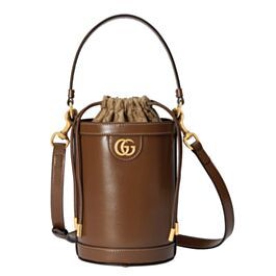 Migliore Repliche Mini borsa a secchiello Gucci Ophidia Series Caffè Economiche Outlet Online