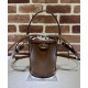 Migliore Repliche Mini borsa a secchiello Gucci Ophidia Series Caffè Economiche Outlet Online