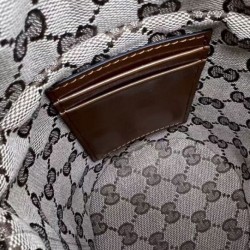 Migliore Repliche Mini borsa a secchiello Gucci Ophidia Series Caffè Economiche Outlet Online