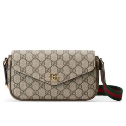 Perfette Qualità Repliche Borsa mini Gucci Ophidia 764961 Caffè scuro Imitazione