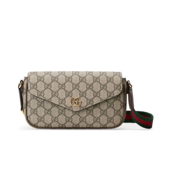 Perfette Qualità Repliche Borsa mini Gucci Ophidia 764961 Caffè scuro Imitazione