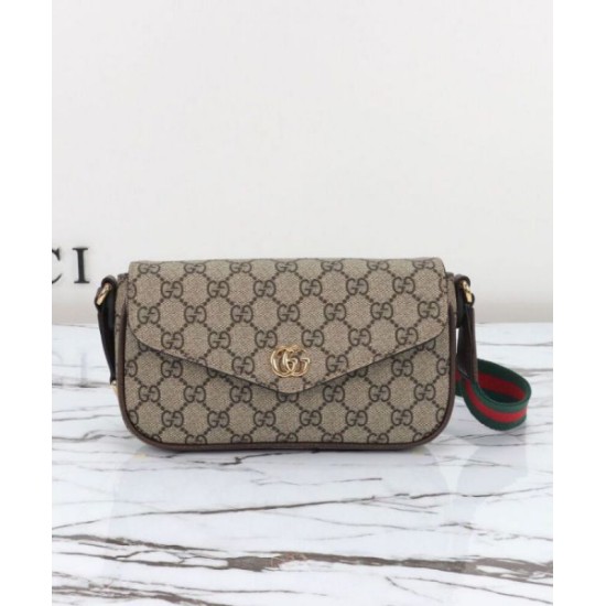 Perfette Qualità Repliche Borsa mini Gucci Ophidia 764961 Caffè scuro Imitazione
