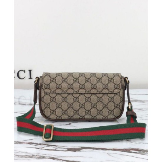 Perfette Qualità Repliche Borsa mini Gucci Ophidia 764961 Caffè scuro Imitazione