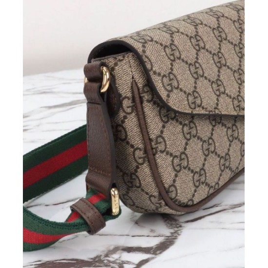 Perfette Qualità Repliche Borsa mini Gucci Ophidia 764961 Caffè scuro Imitazione