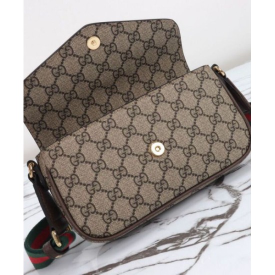 Perfette Qualità Repliche Borsa mini Gucci Ophidia 764961 Caffè scuro Imitazione