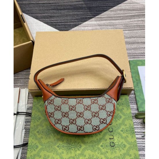 Miglior Falso Borsa a tracolla Gucci Ophidia Super Mini 783124 Caffè Economiche Premium