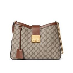 Miglior Falso Borsa a tracolla Gucci Padlock GG media 795113 Caffè Economiche Premium