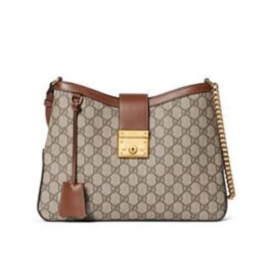 Miglior Falso Borsa a tracolla Gucci Padlock GG media 795113 Caffè Economiche Premium