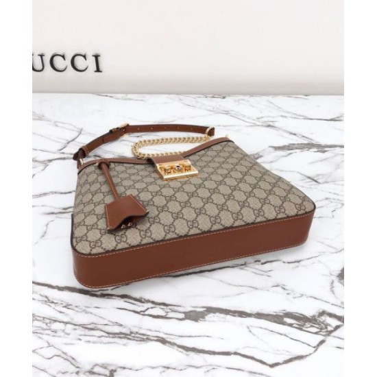 Miglior Falso Borsa a tracolla Gucci Padlock GG media 795113 Caffè Economiche Premium